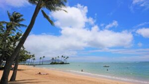 ハワイ・カハラビーチの風景